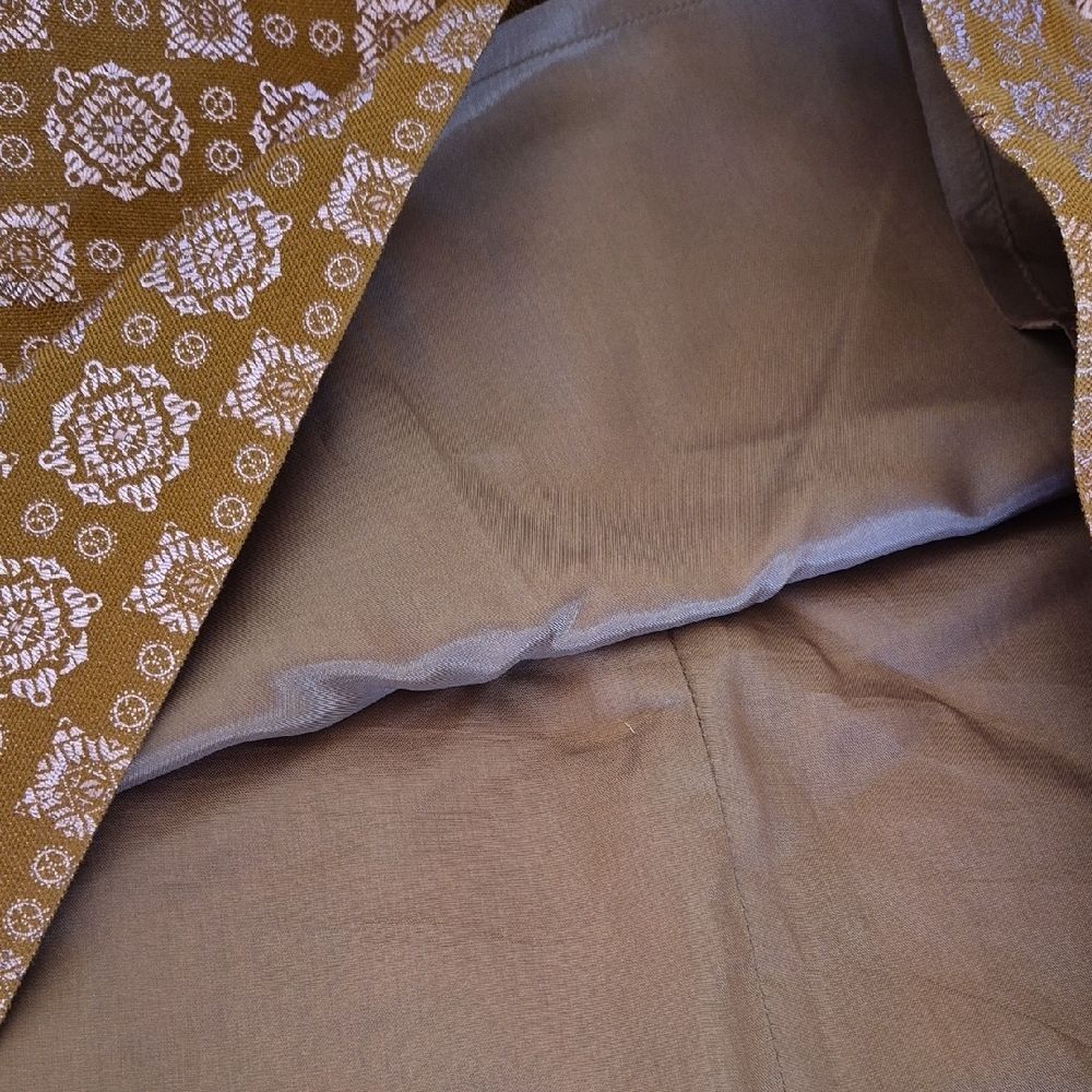 J. Crew Copper & Pink Silk & Metallic Mini Skirt with Pockets - Picture 5 of 8